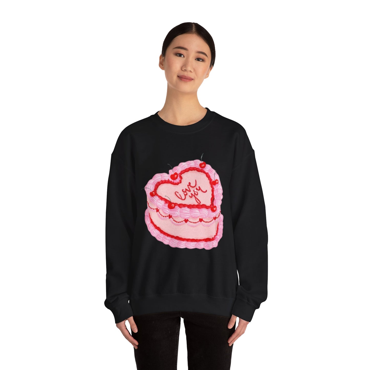 "Love You On Cake™ Crewneck Sweatshirt