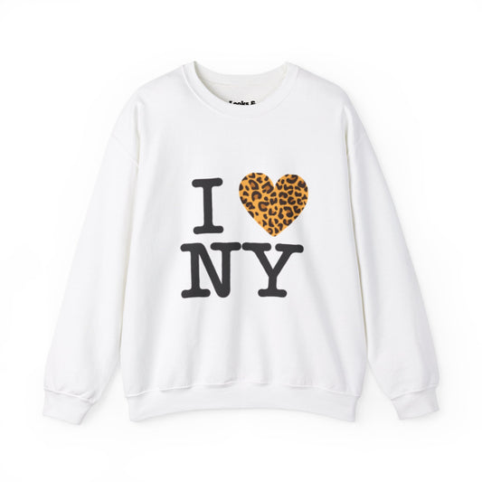 "I Heart NY" Cheetah Print Crewneck