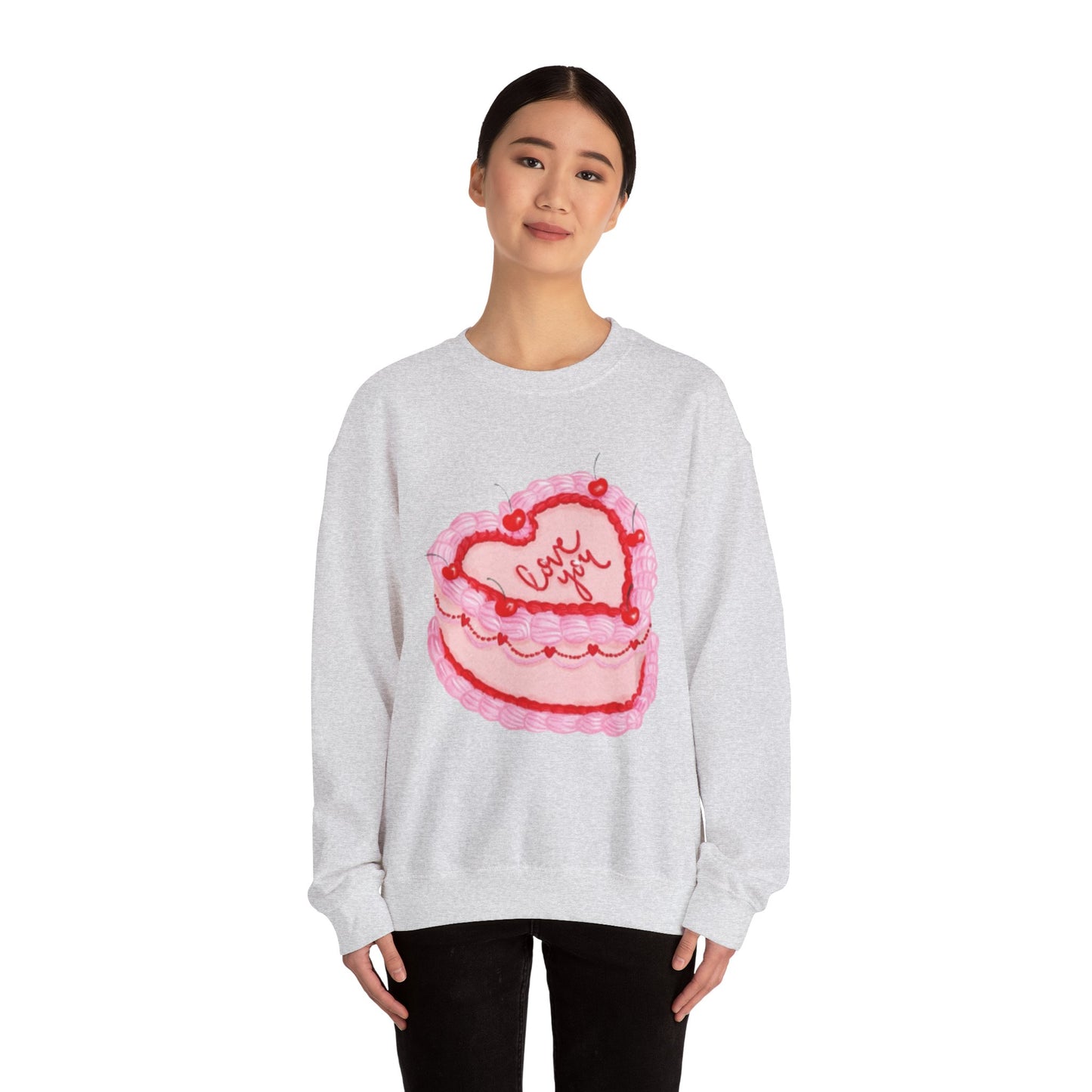 "Love You On Cake™ Crewneck Sweatshirt