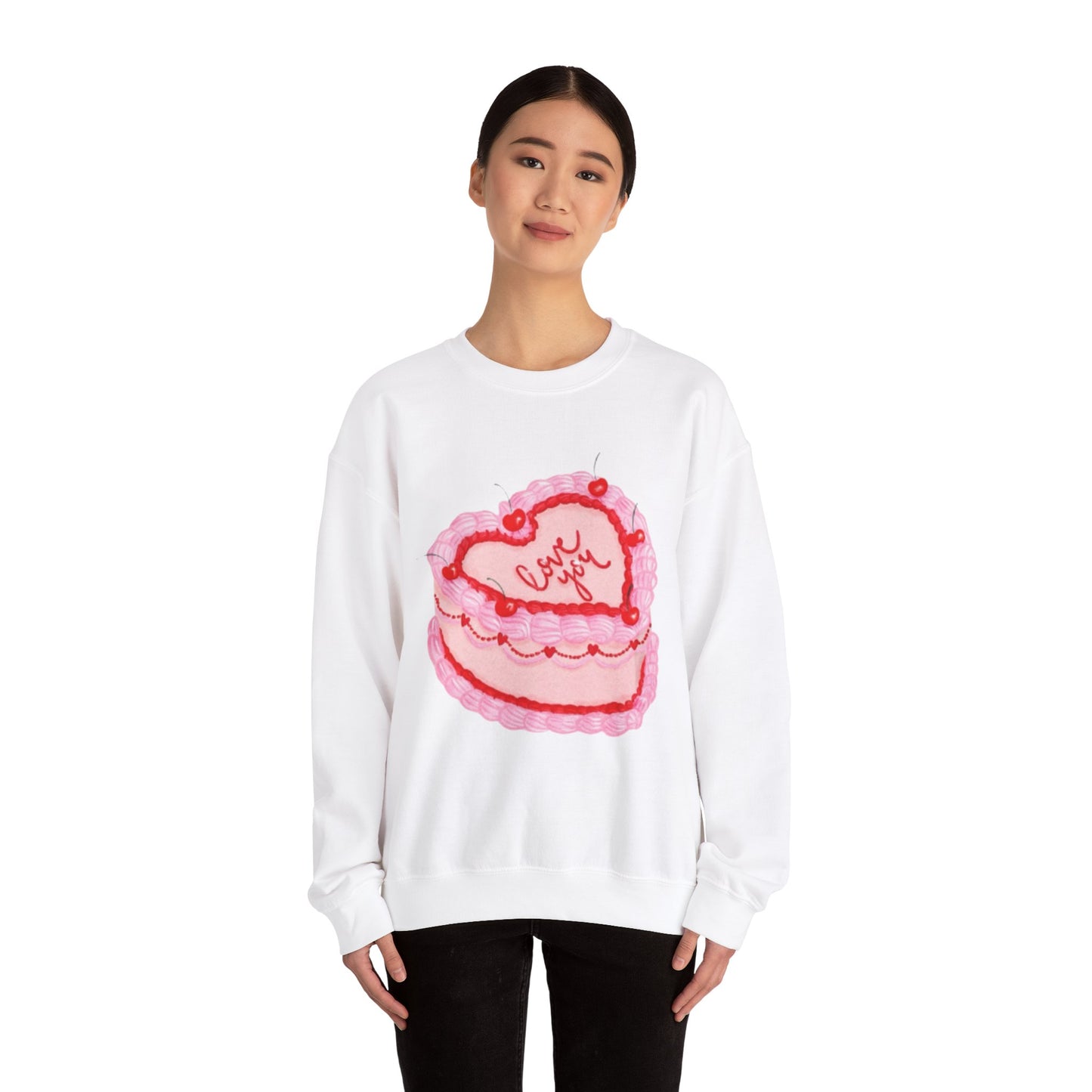 "Love You On Cake™ Crewneck Sweatshirt