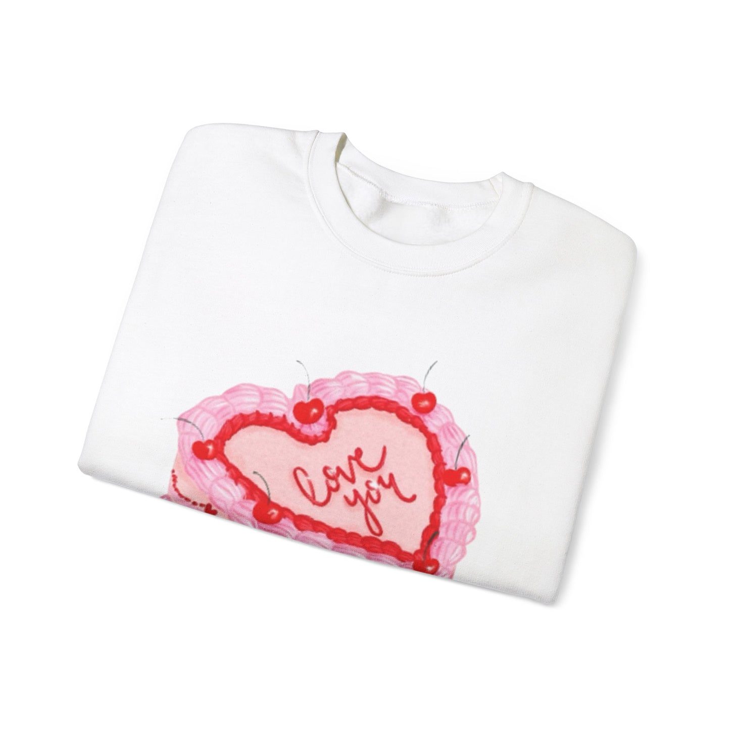 "Love You On Cake™ Crewneck Sweatshirt