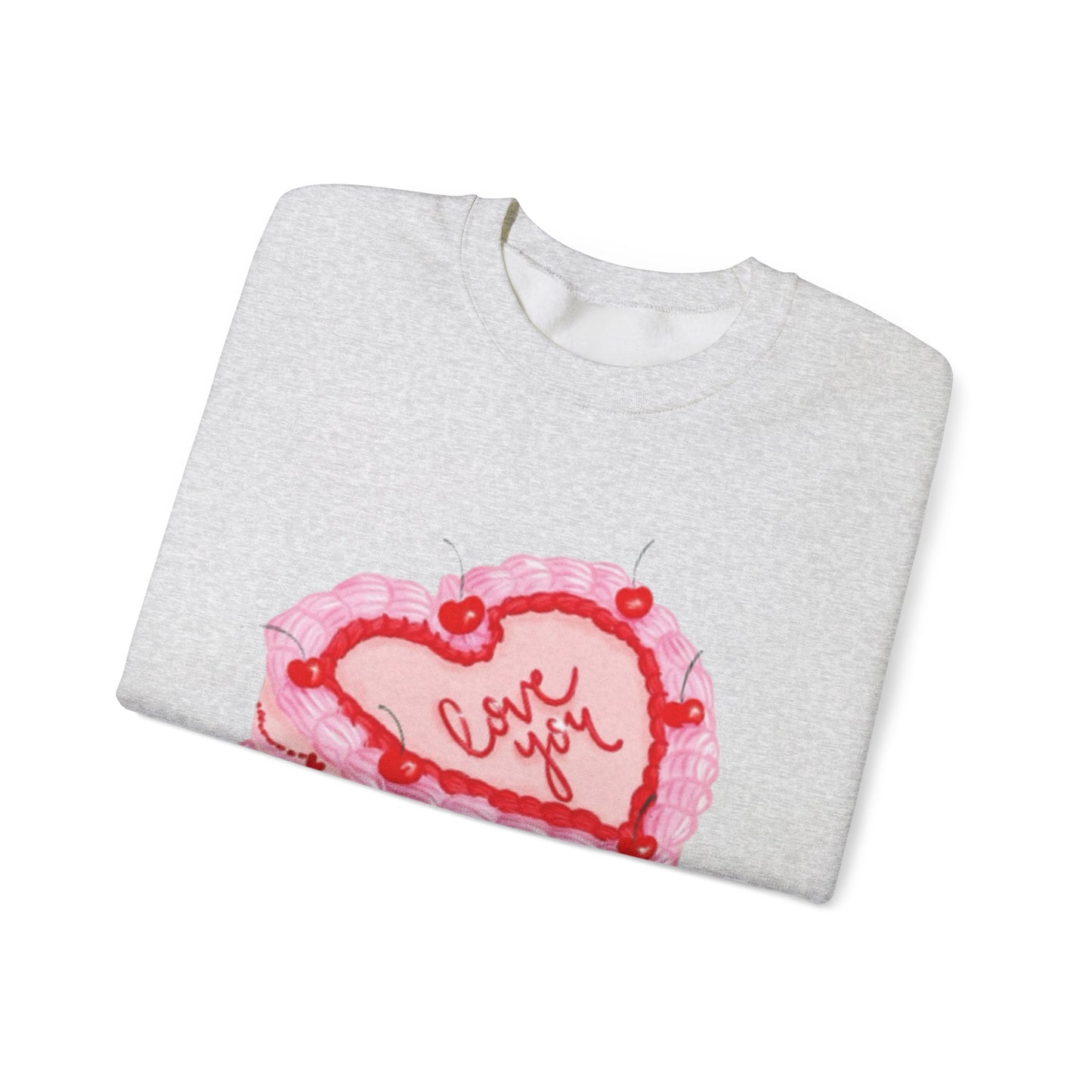 "Love You On Cake™ Crewneck Sweatshirt